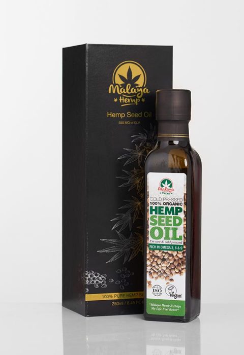 Organic Hemp Seed Oil 250ml – Cold-Pressed, Unrefined, Rich in Omega-3, 6, & 9, Promotes Skin and Heart Health
