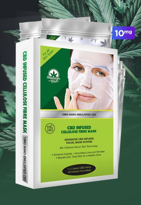 Malaya Hemp™ CBD Infused Cellulose Fibre Mask – 10mg